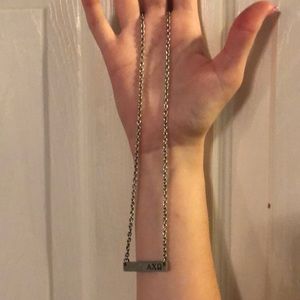 Sorority Alpha Chi Omega (ΑΧΩ) silver necklace